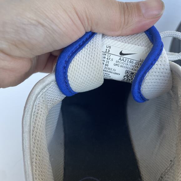 Nike Air Max Axis AA2146-016 Men's Running Shoes Gray/Hyper Blue, Size US 12 - Picture 10 of 11